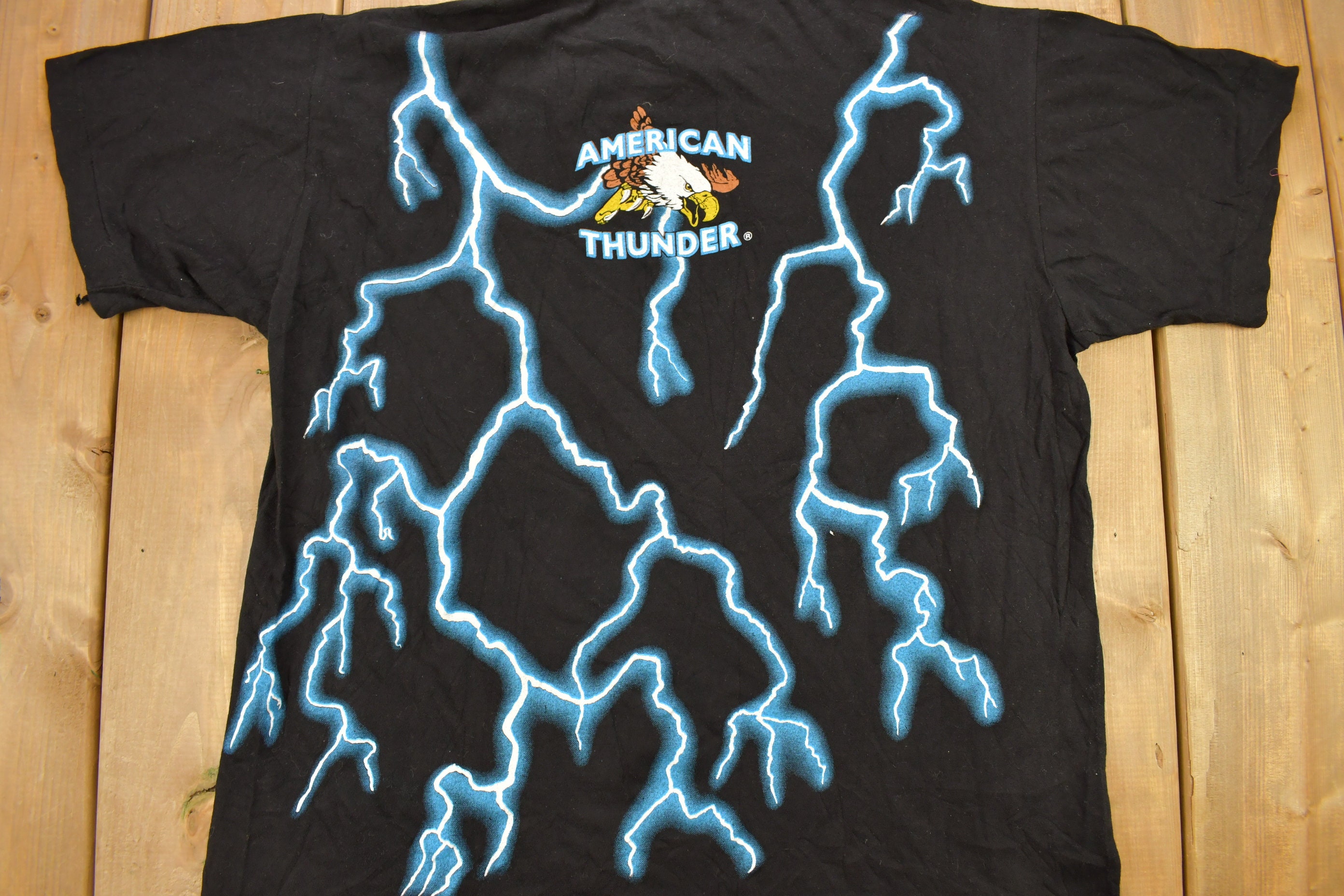 AMERICAN THUNDER 90sヴィンテージtシャツ Vintage 1990s American Thunder Native American Style T-shirt
