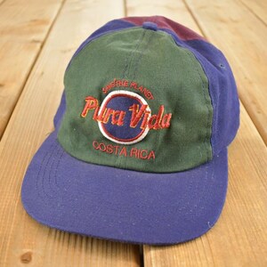 Vintage 1990s Casta Rica Pura Vida Snapback Hat / 90's Embroidered Vacation Cap