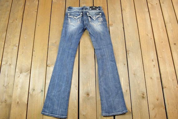 Vintage Y2K Miss Me Bedazzled Low Rise Jeans Size 26x31 / Boot Cut