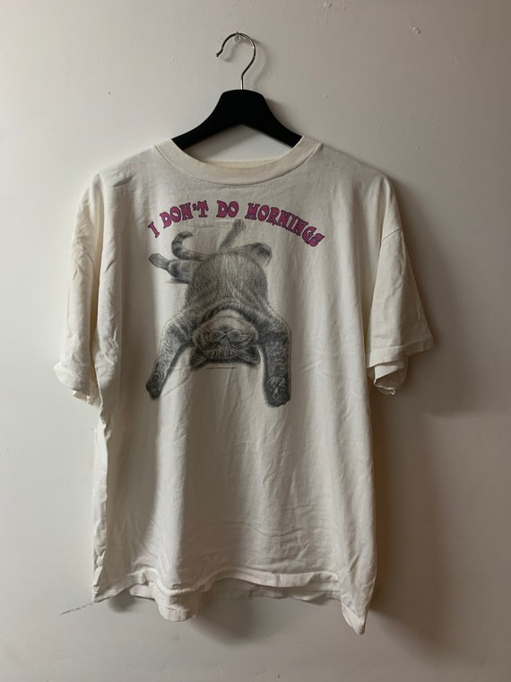 Vintage Graphic / I Don't Do Mornings / Cat Tees /