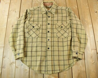 Vintage 1950s 1960s Bemidji Woolen Mills Shadow Gradient Plaid