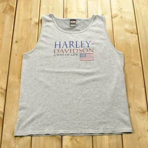 Vintage 1997 Harley Davidson Motorcycles Ocala Tank Top Shirt / 90s Graphic / Biker / Made In USA / Streetwear Fashion / Retro / Vintage Tee