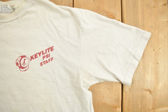 Vintage 1980s Keylite PSI Staff Graphic T-Shirt /… - image 4