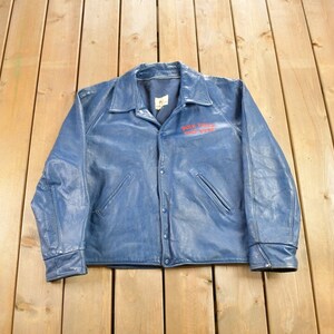 Vintage 1980s Athletes Wear Co. LTD Leather Jacket / Fall Outerwear / Leather Coat / Winter Outerwear / Streetwear Fashion /