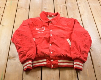 Vintage 1980s Embroidered Portsmouth Football Bomber / Sports Jacket / Vintage Bomber / Streetwear / Outerwear / 1980's