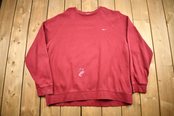 Vintage Nike Embroidered Mini Swoosh Raglan Crewneck Sweatshirt