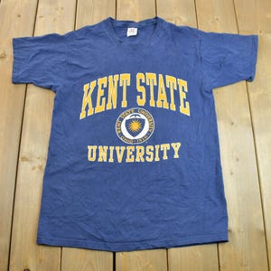 Vintage 1990s Kent State University Collegiate Graphic T-Shirt Made In USA