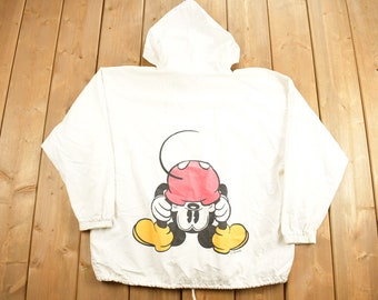 Vintage 1990s Disney Mickey Mouse Graphic Hoodie / Made in USA / Vintage Disney / 90s Hoodie / Vintage Sweater / 90s / Drawstring Hoodie /