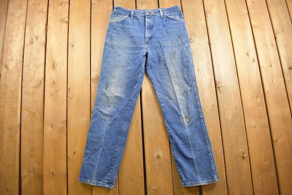 デニム+ジーンズ 70's vintage RUSTLER made in USA PT Vintage 1970s Rustler Jeans / Size 33 X 30.5 / Straight Leg / Mid