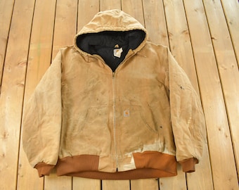 Vintage 1990s Carhartt Thrashed Active Jac Work Jacket / Workwear
