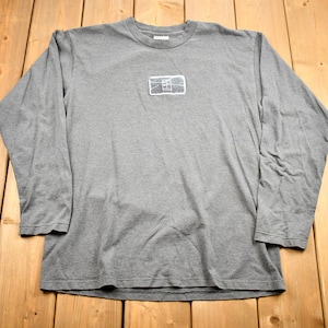 Vintage Nike Mini Swoosh Cut N Sew Long Sleeve T-Shirt / Mini Swoosh Graphic / Y2K / Made In USA / Streetwear / Retro Style / Sportswear