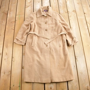 Vintage 1980s The Gleneagles Cashmere Over Coat Size 16 / Long Coat / Vintage Cashmere / Streetwear / Women&#39;s Jacket / Made In The UK