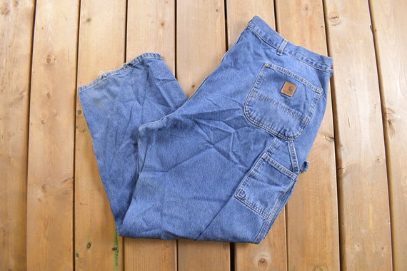 Vintage 1990s Carhartt Denim Work Pants Size 44 X 29 / 90s - Etsy