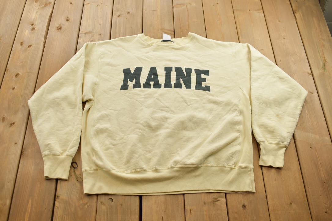Vintage 1990s University of Maine Champion Reverse Weave