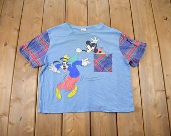 Vintage 1980s Disney Mickey Mouse Goofy Cartoon T-Shirt / 80s Graphic Tee / Vintage Mickey Mouse / Made In USA / 80s Disney Tee /