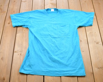 Vintage 1980s BVD Pocket T-Shirt / 80s / 90s / Streetwear / Retro Style / Single Stitch / Made In USA / Basic T-Shirt
