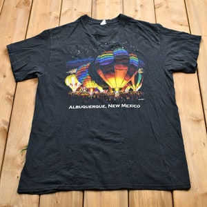 Vintage 1990s Albuquerque, New Mexico Hot Air Balloon T-Shirt / 90s Streetwear Fashion / Made In USA / Vacation Tee / Travel & Tourism