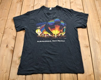 Vintage 1990s Albuquerque, New Mexico Hot Air Balloon T-Shirt / 90s Streetwear Fashion / Made In USA / Vacation Tee / Travel & Tourism