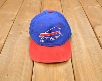 Vintage 1990s Buffalo Bills NFL Sports Specialties Double Line Script Snap Back Hat / OSFA / 90s Snap Back / Vintage Hat / Embroidered
