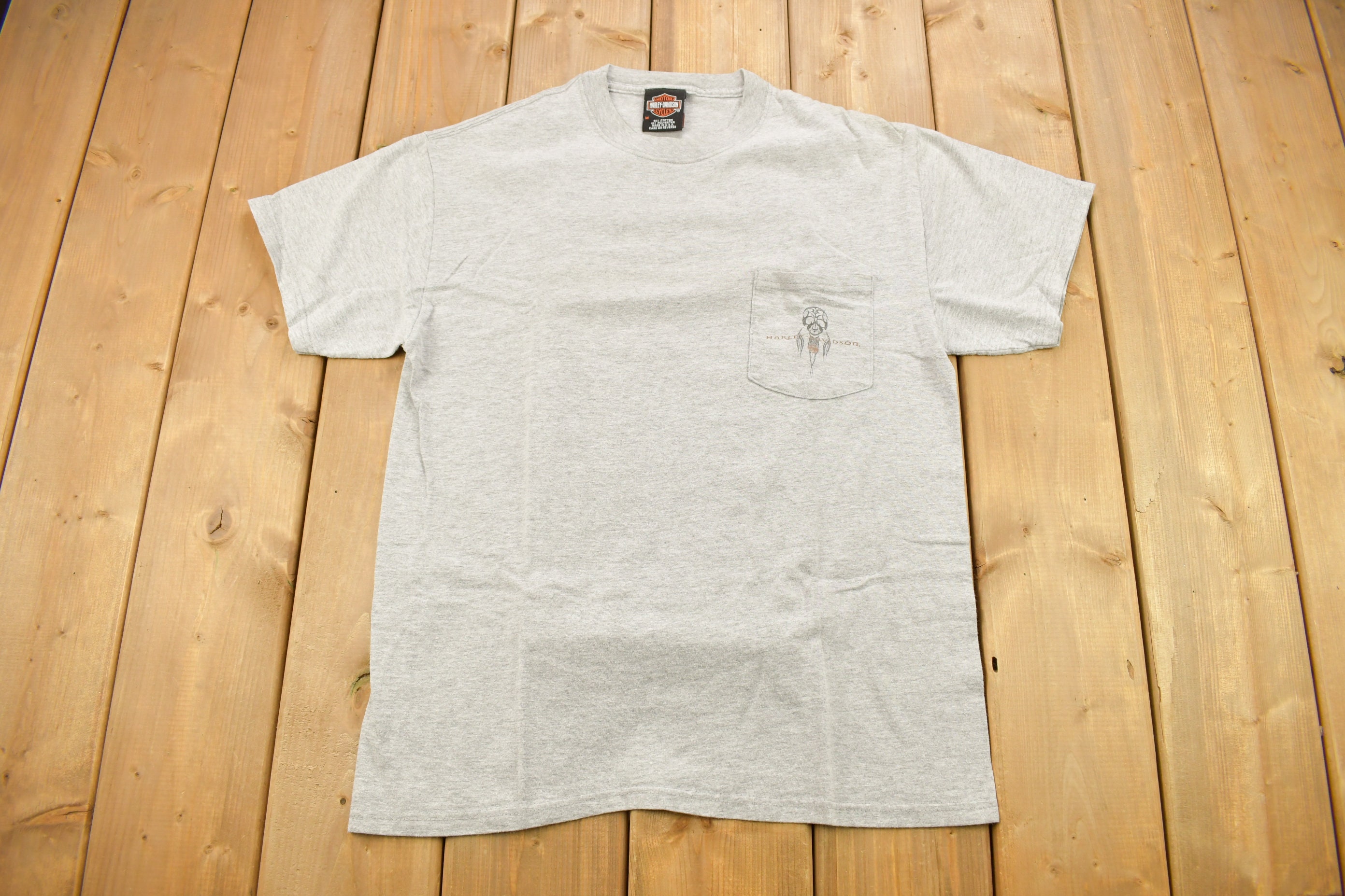90s Harley-Davidson Big Moose Tシャツ USA製 Vintage 1990s Big Moose Harley Davidson Portland Maine T-shirt