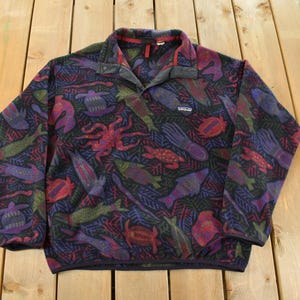 Vintage 1996 Patagonia Synchilla Deep Under Night Sky Fleece Snap