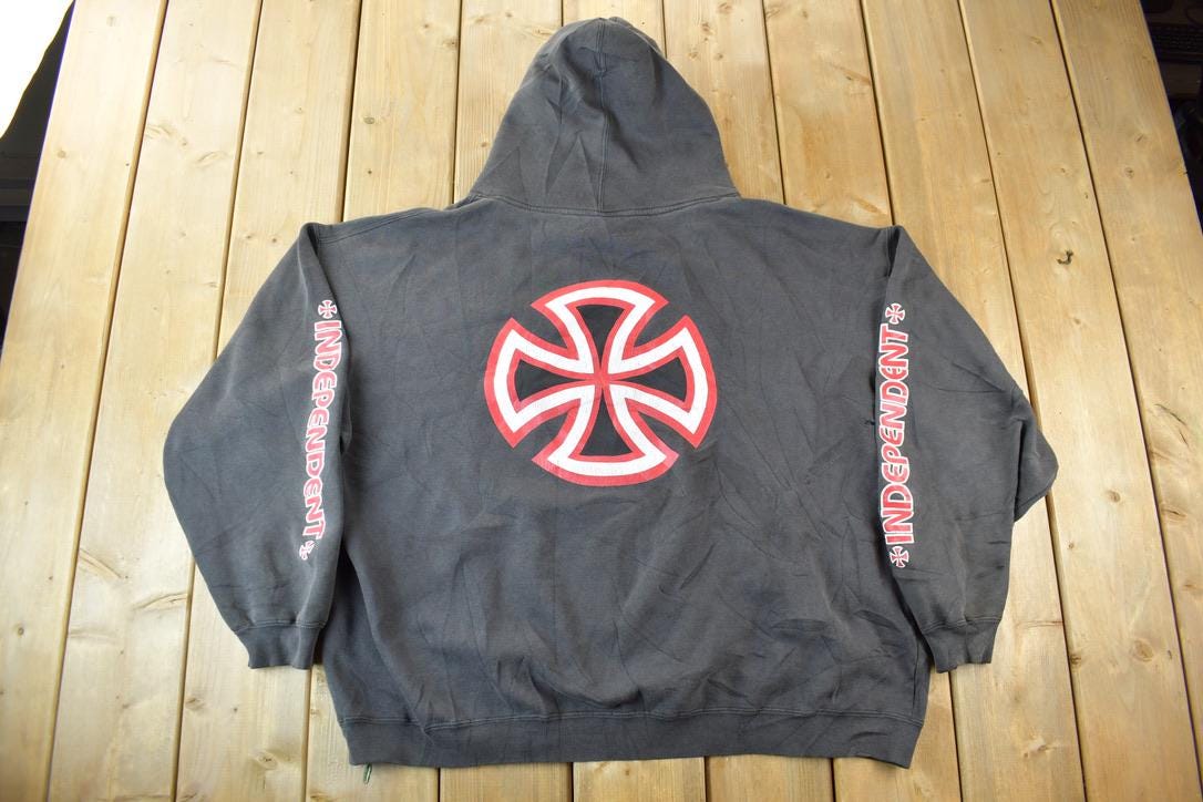 Vintage 1990s Independent Truck Company Graphic Hoodie / 90s