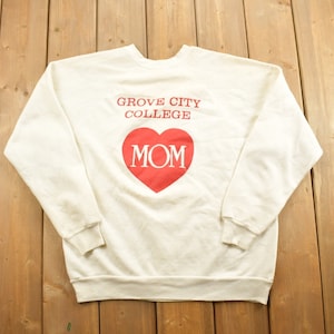 Vintage jaren 1990 Grove City College Mom Collegiate Crewneck / Familietrui / NCAA-sweater / Sportkleding / Americana