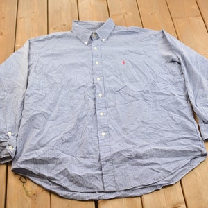 Vintage 1990s Polo Ralph Lauren Gingham Check Button Up Shirt / 1990s Button Up / Vintage Flannel / Basic Button Up / Vintage Ralph Lauren