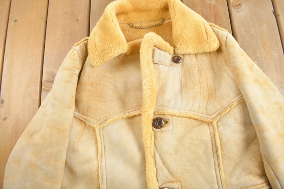 Vintage 1970s Sears The Mens Store Shearling Jack… - image 4