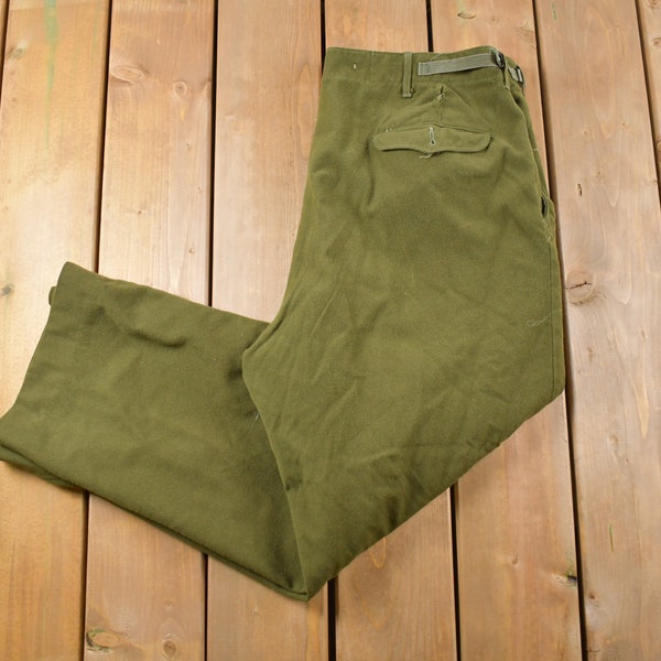 Vintage 1950s US Army Olive Green Cargo Pants Size 38  / True Vintage / Army Pants / Military Pant's / Vintage Cargos / Made In USA