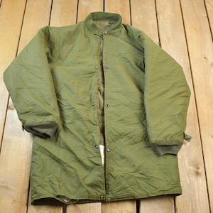 Vintage US Military Button Up Long Bomber Army Jacket