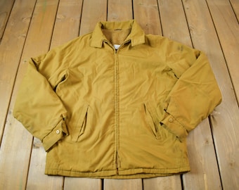 Vintage jaren 60 gevoerd Harrington cropped jack met algemene ritssluiting - medium