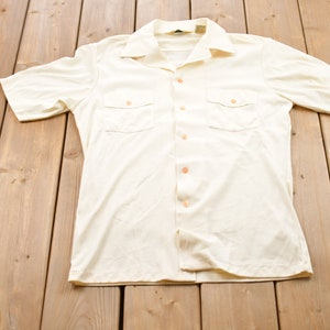 Vintage 1990s Wedgefield Short Sleeve Work Button Up Shirt / 90s Shirt / 80s / 90s / Streetwear / Retro Style / Uniform Shirt/ 90s Shirt