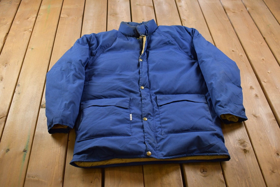 Vintage 1980s Trailwise Berkeley Blue Puffer Jacket / Goose Down Fill ...