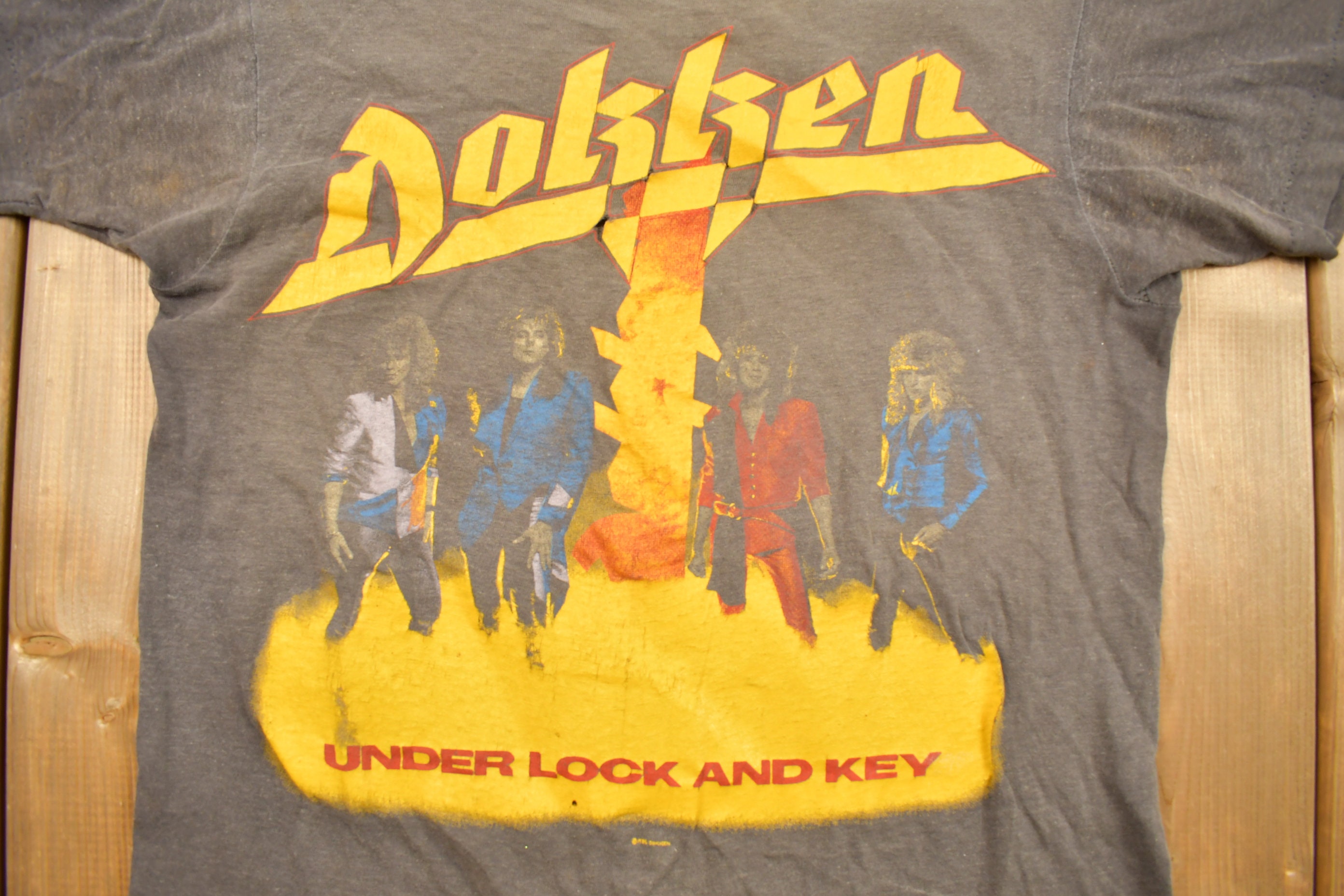 Vintage 1985 Dokken Under Lock and Key Tour Band T-shirt Band Tee