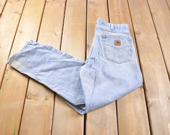 Vintage 1990s Carhartt Work Pants Size 32 x 29.5 / 1990s Carpenter Pants / Distressed Carhartt / Vintage Workwear / Work Wear