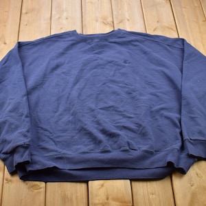 Vintage 1990s Blank Navy Blue Starter Crewneck Sweatshirt / 90s Crewneck / Vintage Starter / Essential / Streetwear / 90s Blank