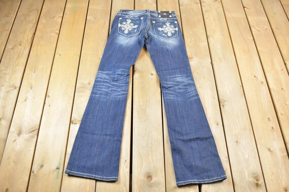 Vintage Y2K Miss Me Bedazzled Low Rise Jeans Size 26x33.5 / Boot
