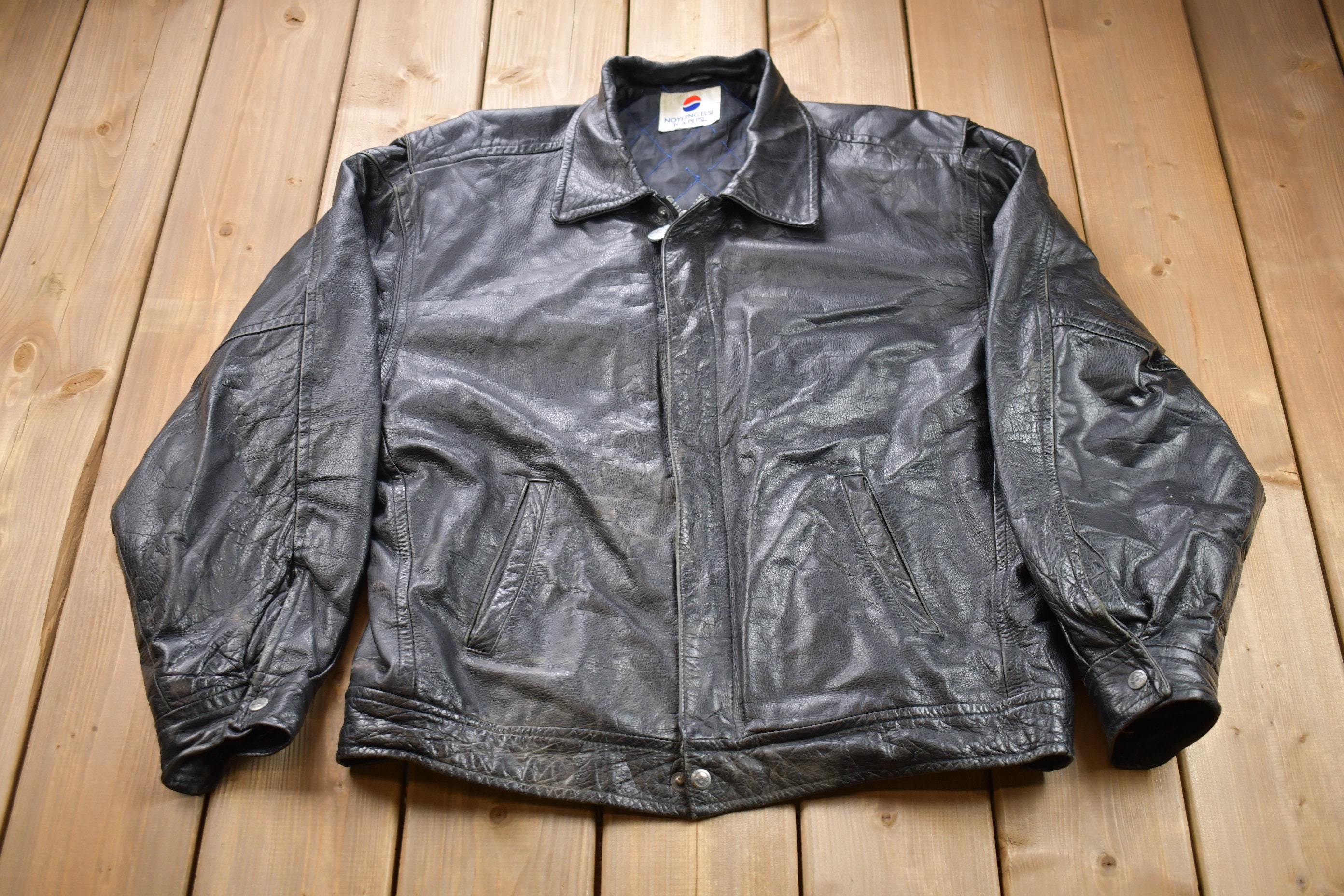 Vintage 1990s Nothing Else is A Pepsi Leather Trucker Jacket / - Etsy
