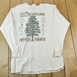 Vintage 1990s Coniferous Trees Single Stitch T-Shirt  / 90s Vintage Souvenir Tee / Rare Vacation Tee / Summer Shirt Made In USA