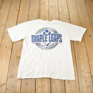 Vintage 1990s Toronto Maple Leafs NHL Hockey Graphic T-Shirt Made In USA
