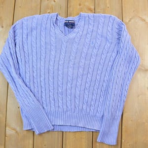 Vintage 1990s Polo Sport / Ralph Lauren 3D Colored Cable Knit Crewneck Sweater / Vintage 90s Crewneck / Abstract Patterns / Streetwear