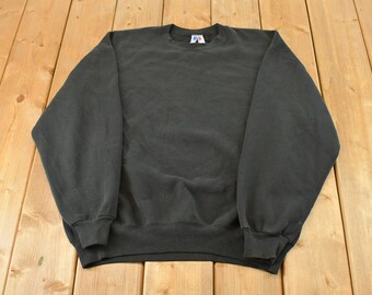 1990年代ヴィンテージ Russell Athletic ブラック スウェットシャツ XL