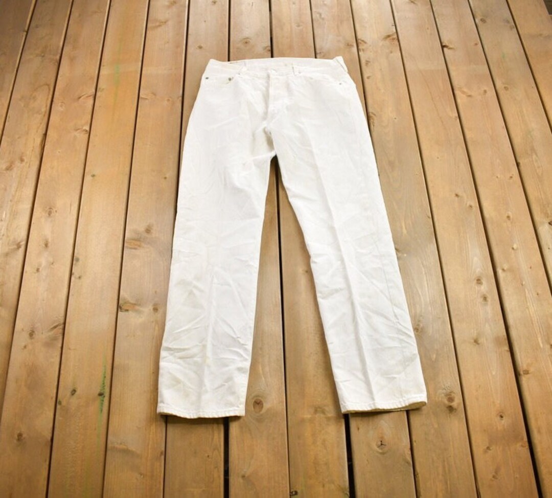 90s USA製LEVI'S501ホワイトデニムパンツW34ヴィンテージジーンズ 90年代 USA製 Levi's リーバイス 501 0612 ホワイト デニムパンツ