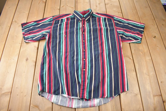 Vintage 1990s Basic Options Short Sleeve  Button … - image 1