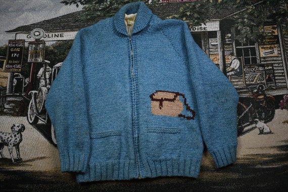 1950s Cowichan Wool Sweatshirt / 90s Crewneck / Na
