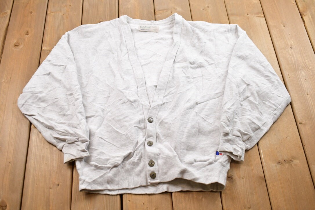 90s LLBean × Russell Sweat Cardigan 90's L.L.Bean×RUSSELL sweat cardigan L.L. Bean × Russell Athletic