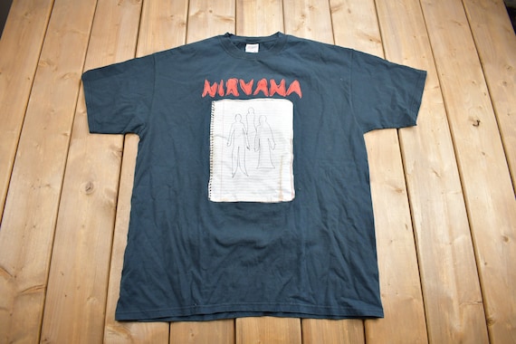 Vintage 2003 Nirvana Graphic Band T-shirt / Check List tee / Band