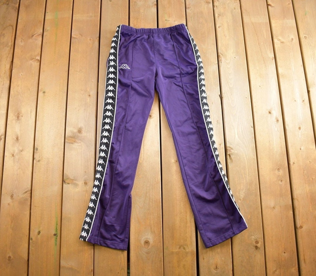 Vintage 2000s Purple Kappa Track Pants Size L/ Loungewear / Streetwear / Vintage Pants / Vintage