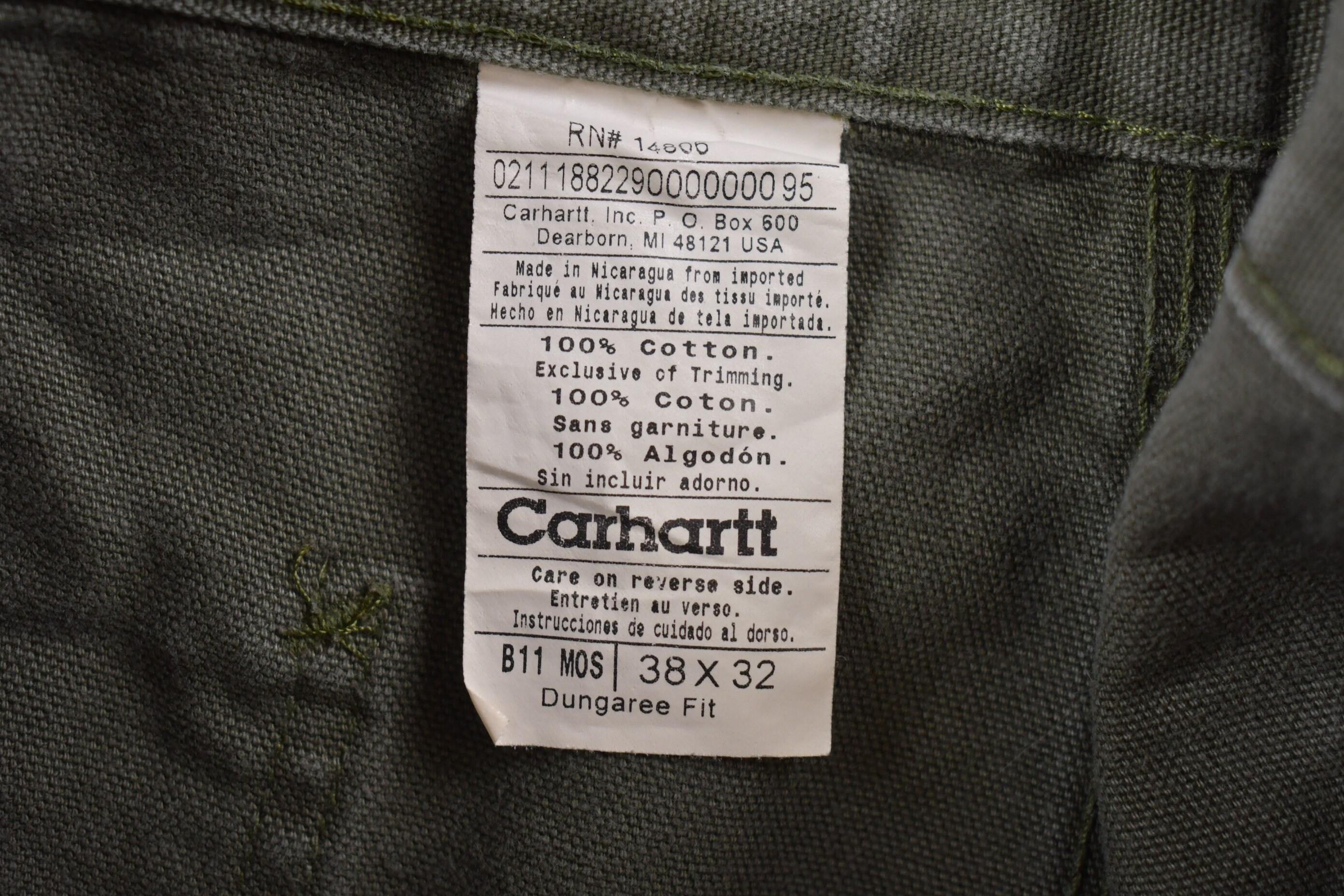 Vintage 1990s Carhartt Carpenter Work Pants Size 38 X 31